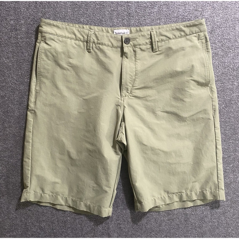 Timberland Mens Relaxed Fit 100% Cotton Chino Shorts Khaki Green Size 36